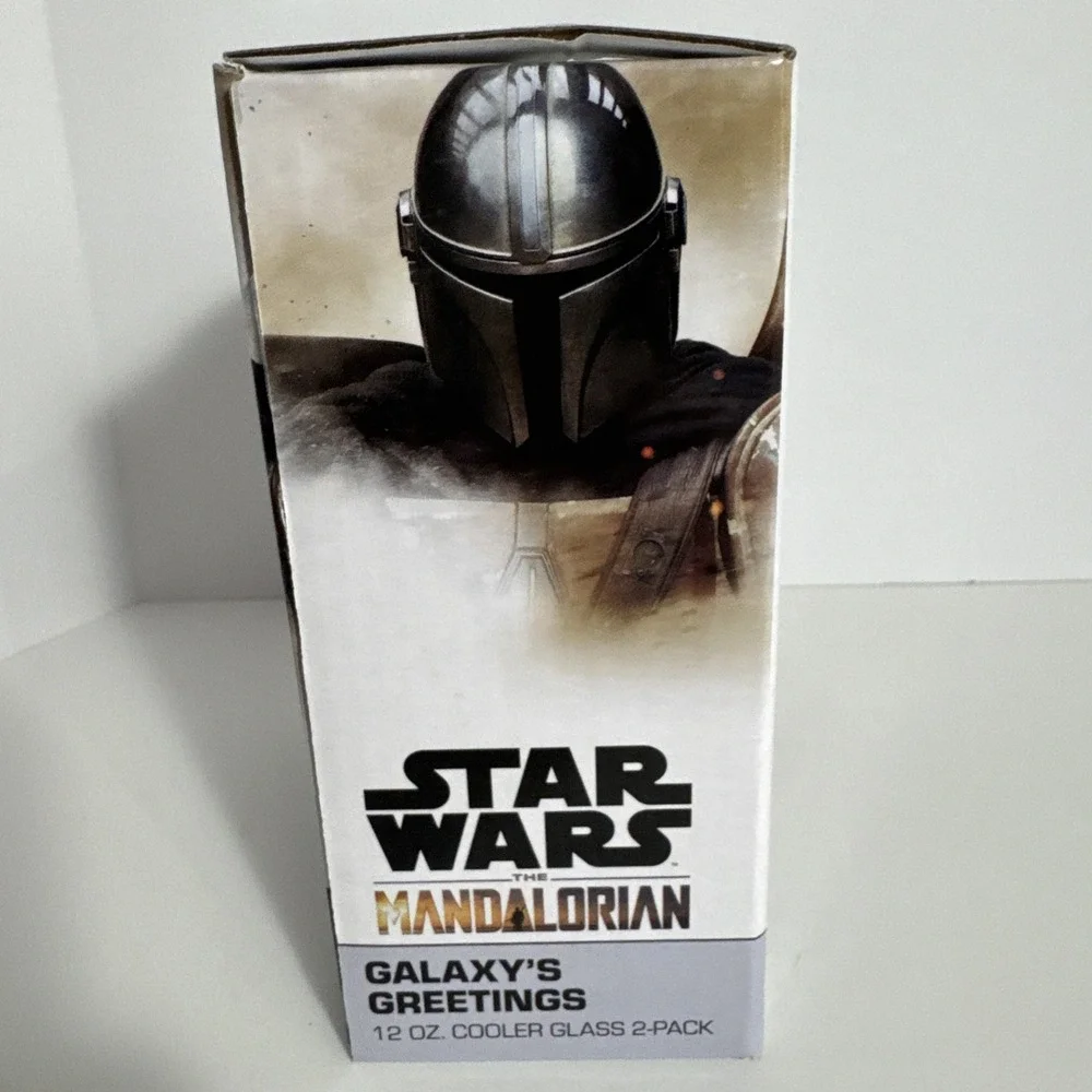 Disney Star Wars the Mandalorian‎ Galaxy's Greetings 12oz Cooler Glass 2-pack